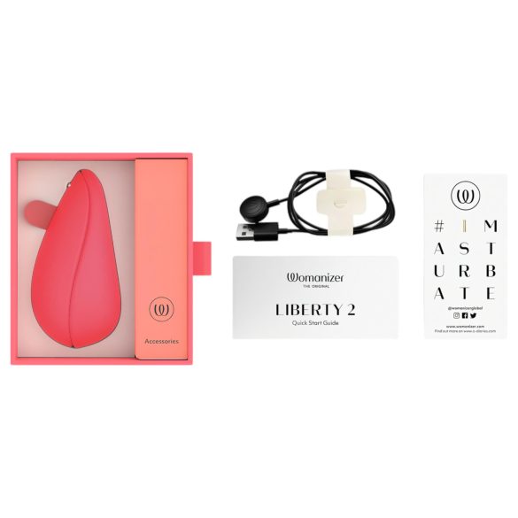 Womanizer Liberty 2 - Rechargeable Air-Wave Clitoral Stimulator (Pink)