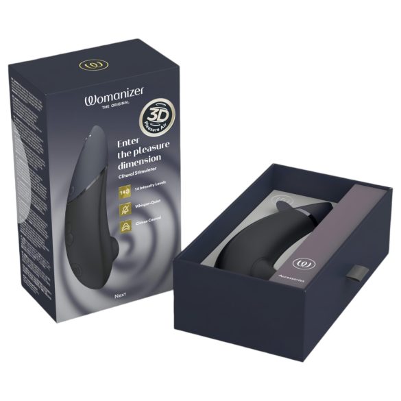 Womanizer Next - Rechargeable Air Wave Clitoral Stimulator (Black)