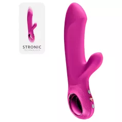   Fun Factory Bi Stronic Embrace - thrusting vibrator with clitoral arm (pink)