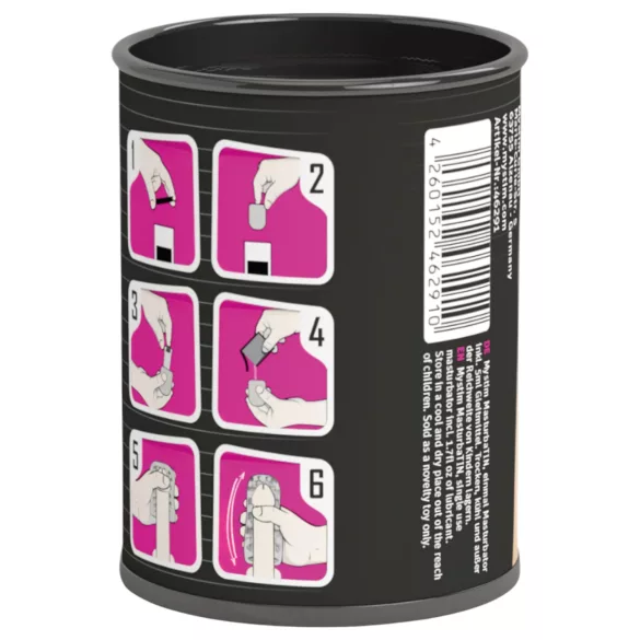 Mystim MasturbaTIN Ribbed Rita - Ribbed Masturbator (White)