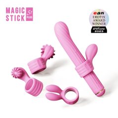   Magic Stick - Vibrator with Interchangeable Attachments (Pink)