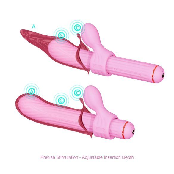 Magic Stick - Vibrator with Interchangeable Attachments (Pink)