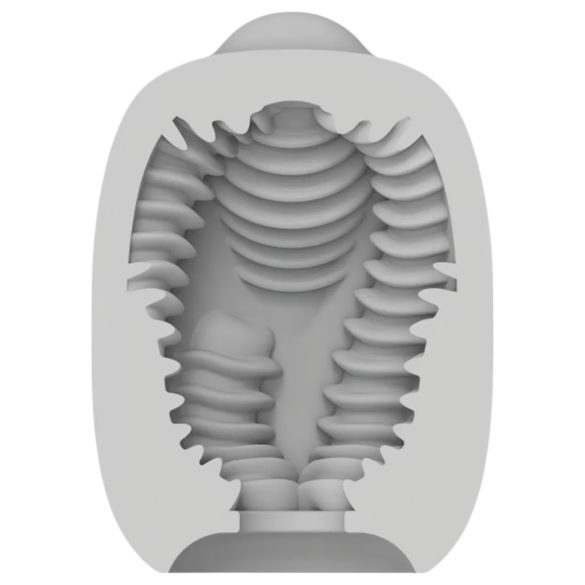 VIBEGGS Twisty Tongues - Vibrating Egg Masturbator (White)