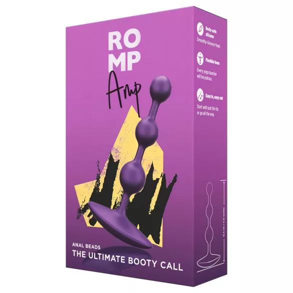 ROMP Amp - Beaded Anal Dildo (Purple)