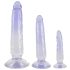 Crystal Clear - Anal Trainer Dildo Set - 3 Pieces (Translucent Blue)