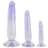 Crystal Clear - Anal Trainer Dildo Set - 3 Pieces (Translucent Blue)