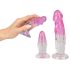 Crystal Clear - Anal Trainer Set - 3pc (Translucent Pink)