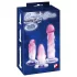 Crystal Clear - Anal Trainer Set - 3pc (Translucent Pink)