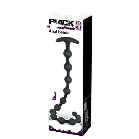 Black Velvet - Beaded Anal Dildo (Black)