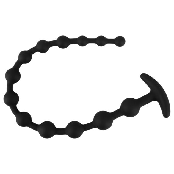 Black Velvet - Beaded Anal Dildo (Black)