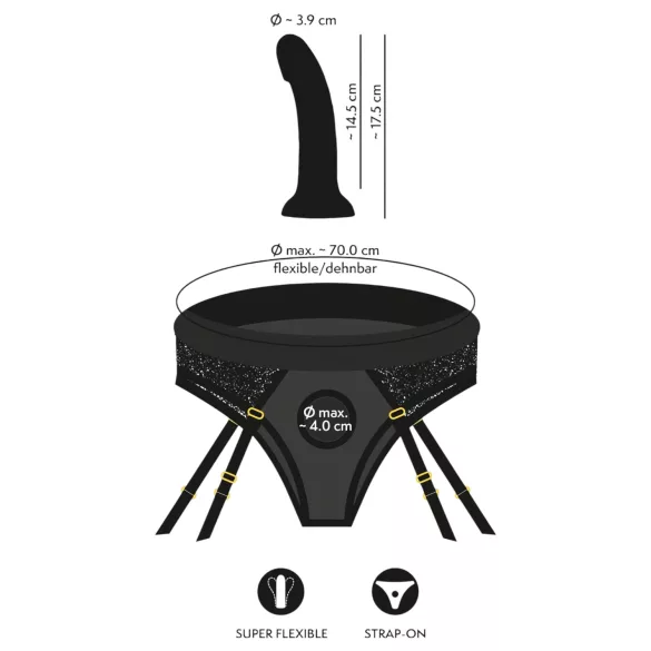 You2Toys - Strap-On Dildo with Harness (Black)