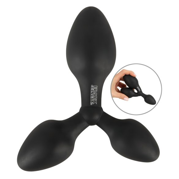 Black Velvet - Triple Pleasure Anal Plug (Black)