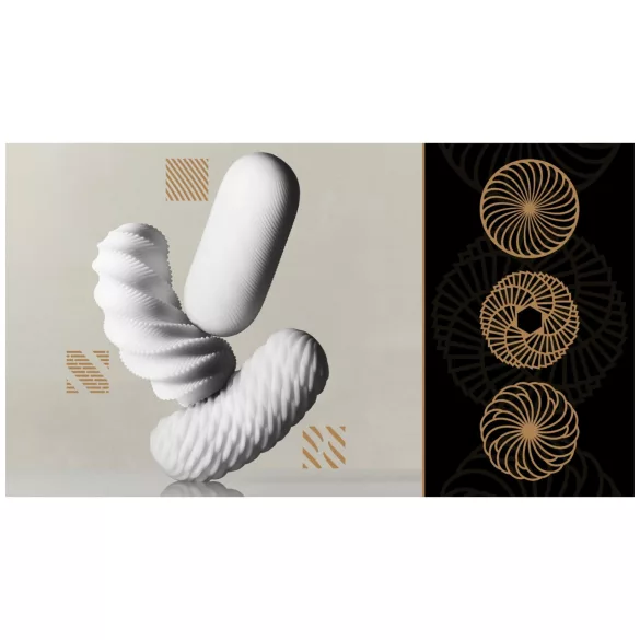 TENGA 3Dx Spiral - spiral-textured masturbator (white)