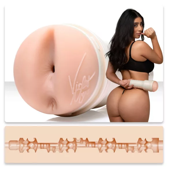 Fleshlight Girls Violet Myers Ahegao - realistic butt masturbator (flesh‑coloured)