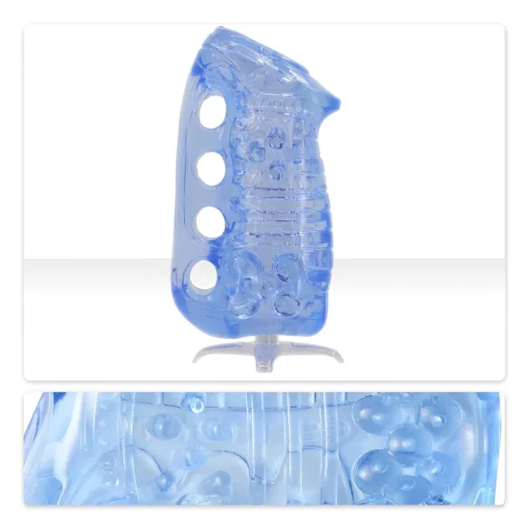 Fleshlight Fleshskins Grip Blue Ice - open-ended masturbator (blue)