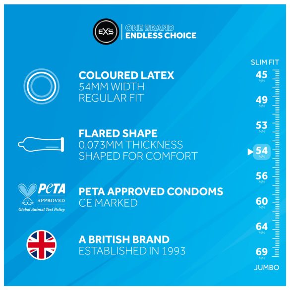 EXS Black - Black Latex Condoms (12 pack)