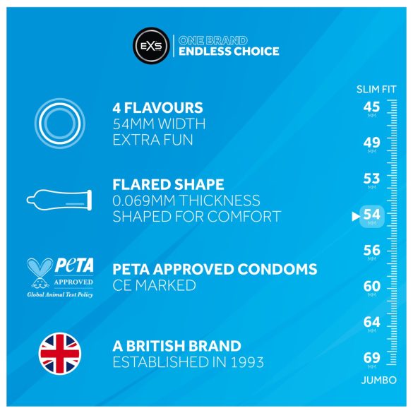 EXS Mixed - Condoms - Assorted Flavors (12 Pack)