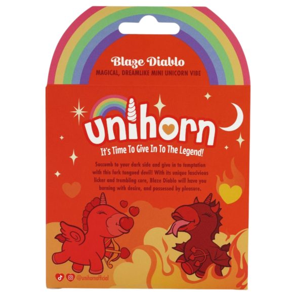 Unihorn Blaze Diablo - Rechargeable Unicorn Clitoral Vibrator (Red)