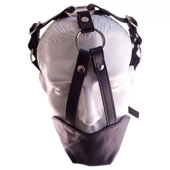 Rouge - Genuine Leather Mask and Gag (Black)