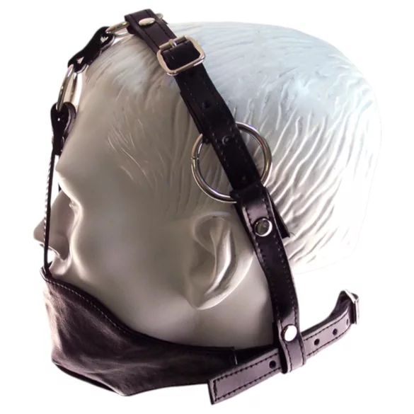 Rouge - Genuine Leather Mask and Gag (Black)