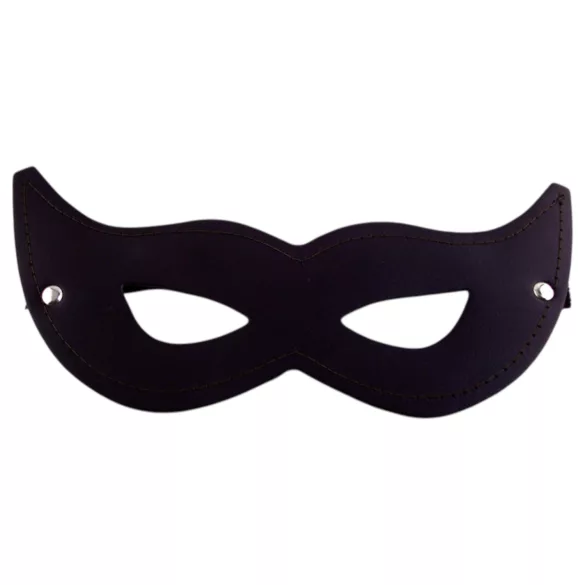 Rouge - Genuine Leather Open Eye Mask (Black)