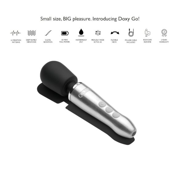 Doxy Go - Silver Massaging Vibrator