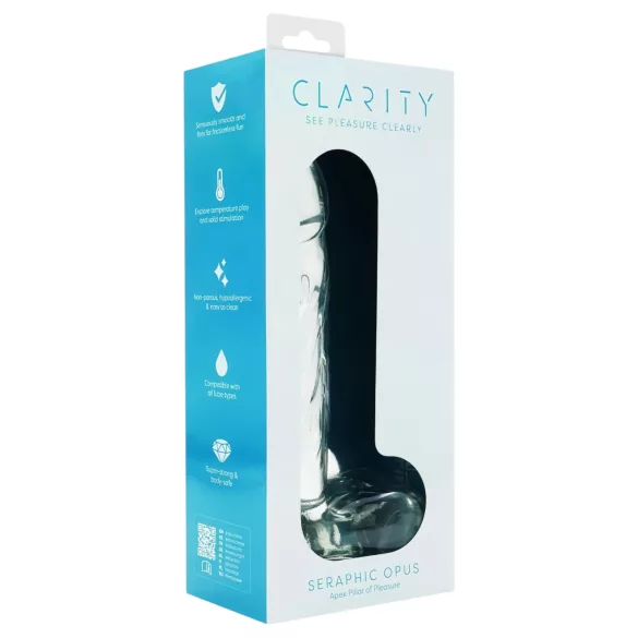 Clarity Seraphic Opus - glass G-spot dildo (clear)