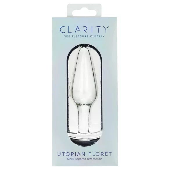 Clarity Utopian Floret - glass anal plug (clear)
