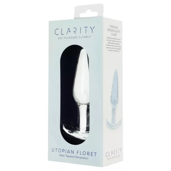 Clarity Utopian Floret - glass anal plug (clear)
