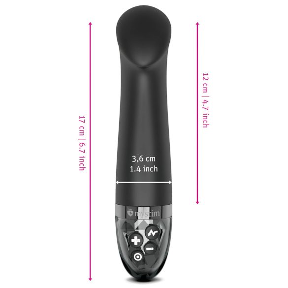 Mystim Right on Ron E-Stim - Electro G-Spot Vibrator (Black)