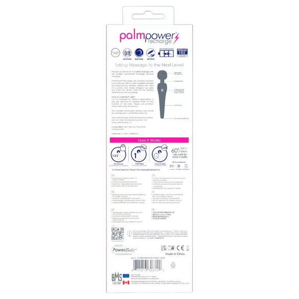 PalmPower Recharge - Cordless Massage Vibrator (Blue)