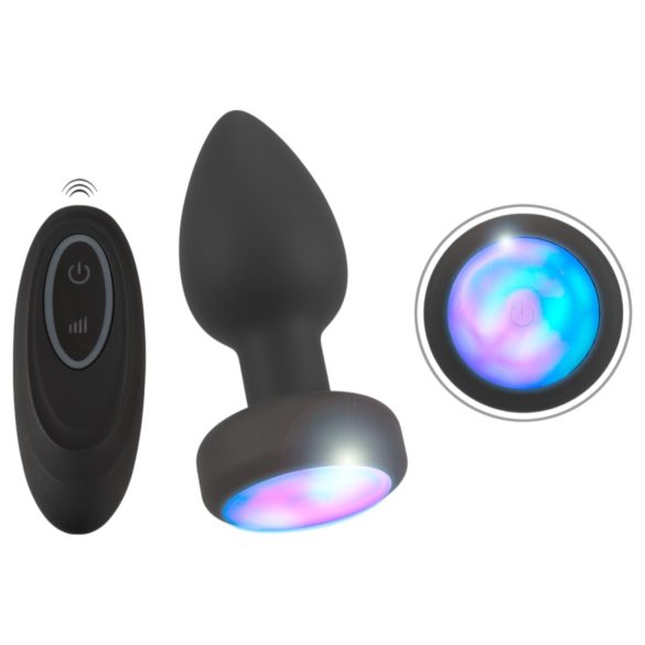 ANOS - Illuminating Vibrating Anal Plug (Black)