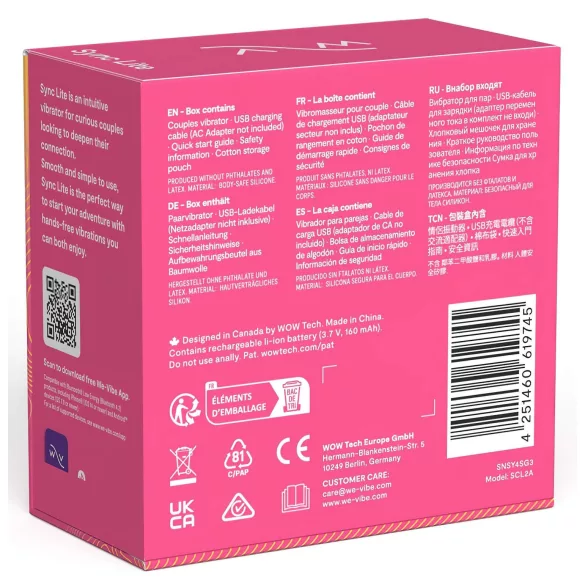 We-Vibe Sync Lite - Smart Couple's Vibrator (Pink)