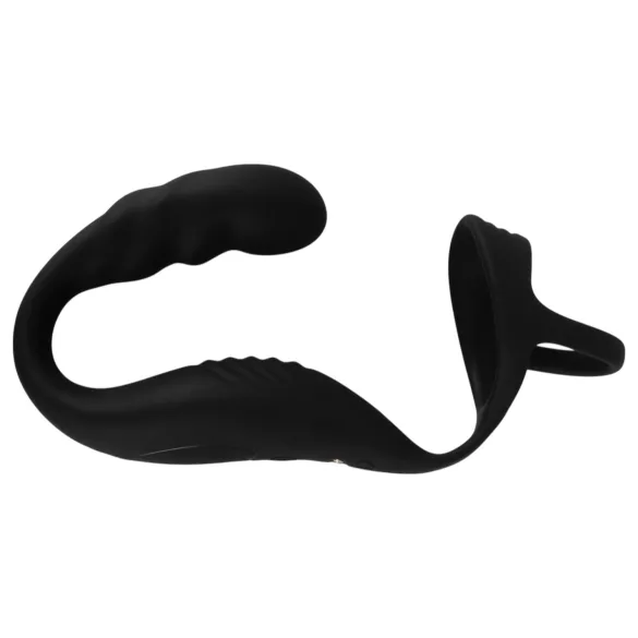 Rebel - Prostate Vibrator with Ring for Penis and Testicles (Black)