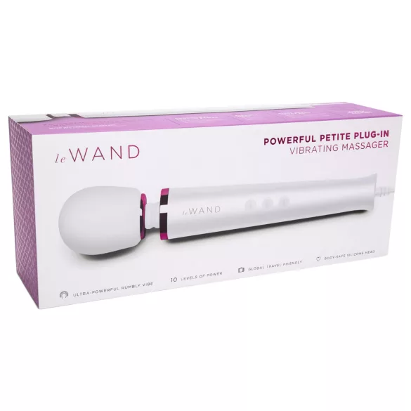Le Wand Petite Plug-In - White Massaging Vibrator