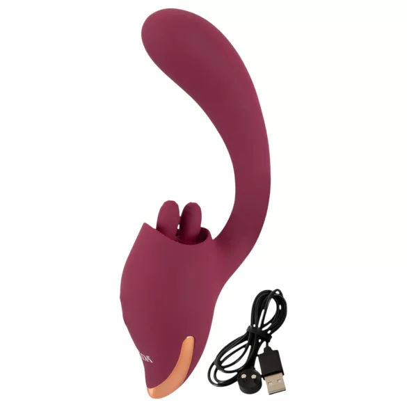 Javida - Dual Action Tongue Vibrator (Red)
