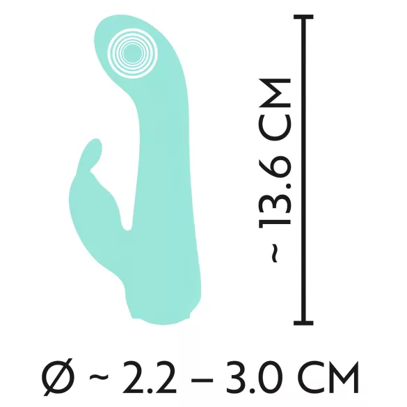 Cuties Mini 4 - rechargeable bunny clitoral vibrator with arm (green)