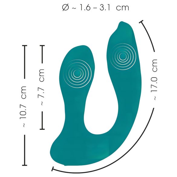 Couples Choice Hands-Free Wearable Vibrator (Turquoise)