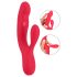 Smile Thumping Rabbit - Rechargeable 3-Motor Vibrator (Red)