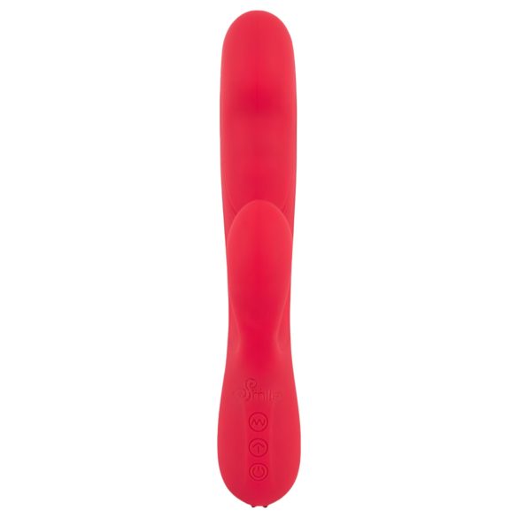 Smile Thumping Rabbit - Rechargeable 3-Motor Vibrator (Red)