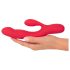 Smile Thumping Rabbit - Rechargeable 3-Motor Vibrator (Red)