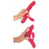 Smile Thumping Rabbit - Rechargeable 3-Motor Vibrator (Red)