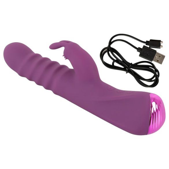 Javida - Purple Thrusting Vibrator with Clitoral Arm