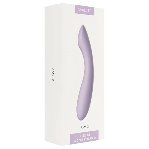 Svakom Amy 2 - Rechargeable, Waterproof G-Spot Vibrator (Purple)