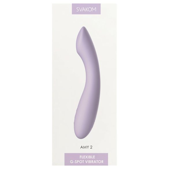 Svakom Amy 2 - Rechargeable, Waterproof G-Spot Vibrator (Purple)