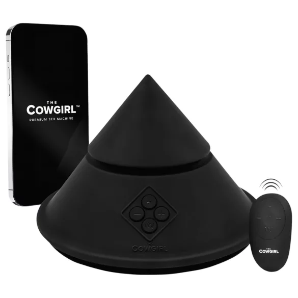 The Cowgirl Cone - Smart Sex Machine with Attachments (Black)