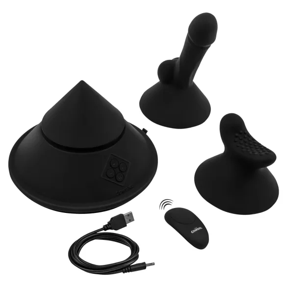 The Cowgirl Cone - Smart Sex Machine with Attachments (Black)