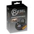 Rebel - Vibrating Black Penis Ring & Testicle Vibrator
