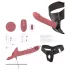 You2Toys - Strap-On Vibrator Set (Red)