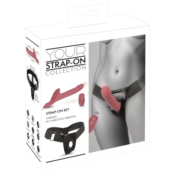You2Toys - Strap-On Vibrator Set (Red)